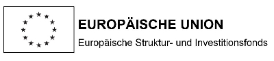 Logo EU-Strukturfonds einfarbig, weißer Hintergrund, Schrift rechts