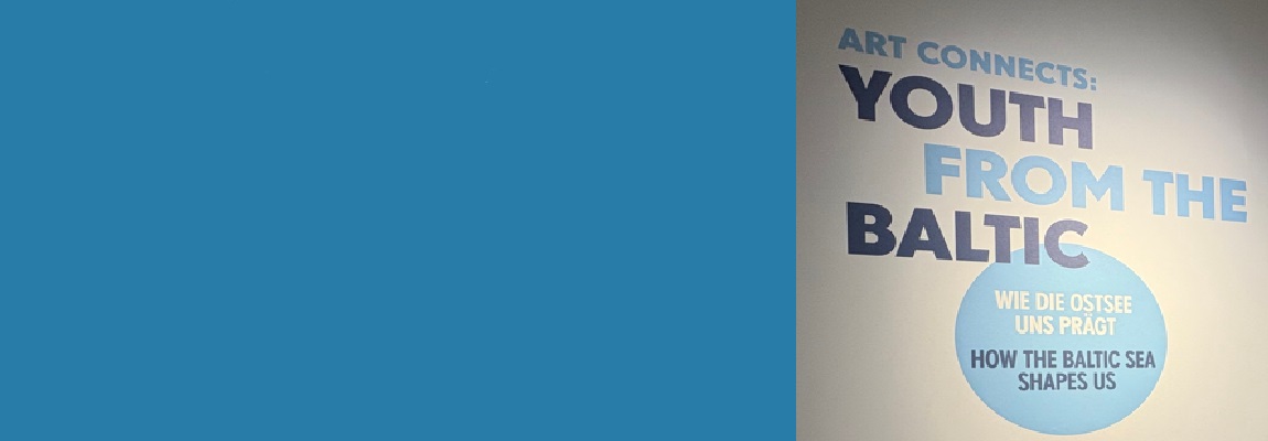 blauer Hintergrund, rechts Text Art Connects